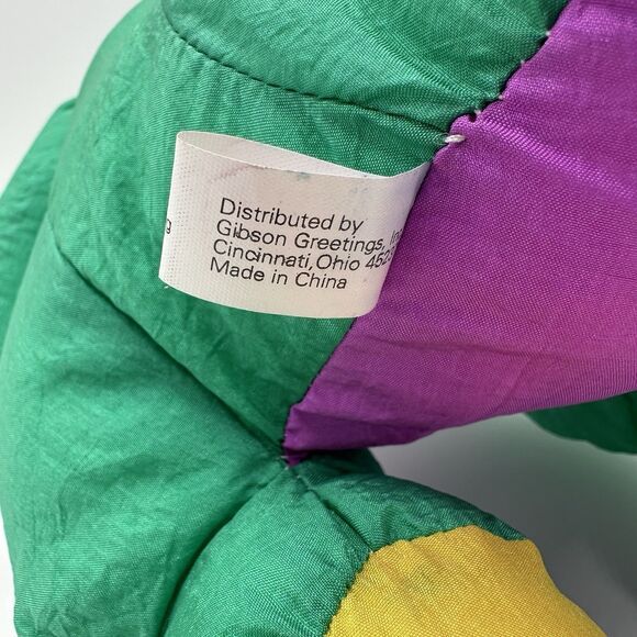Vintage Nylon Plush Dinosaur Stuffed Animal Celebration by Gibson Greetings (2) - Picture 16 of 16
